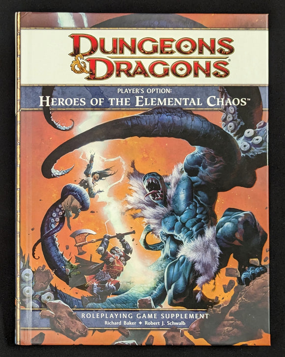 D&D 4th ED 4E Players Option Heroes of the Elemental Chaos HC WOC 35617